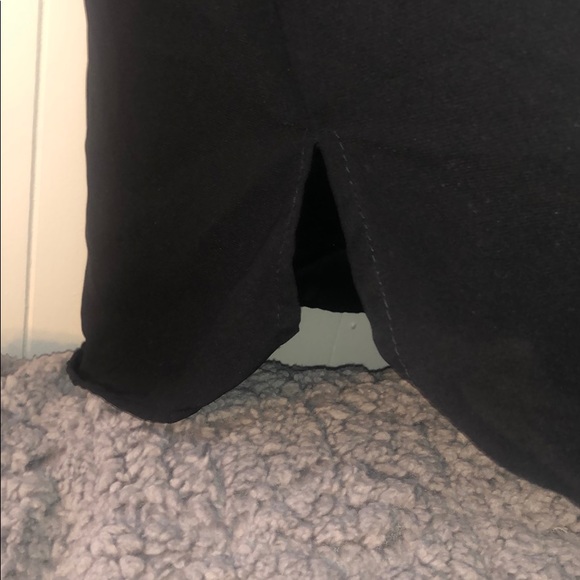 Japana V-Neck Black Chiffon Swift Dress - Picture 2 of 3